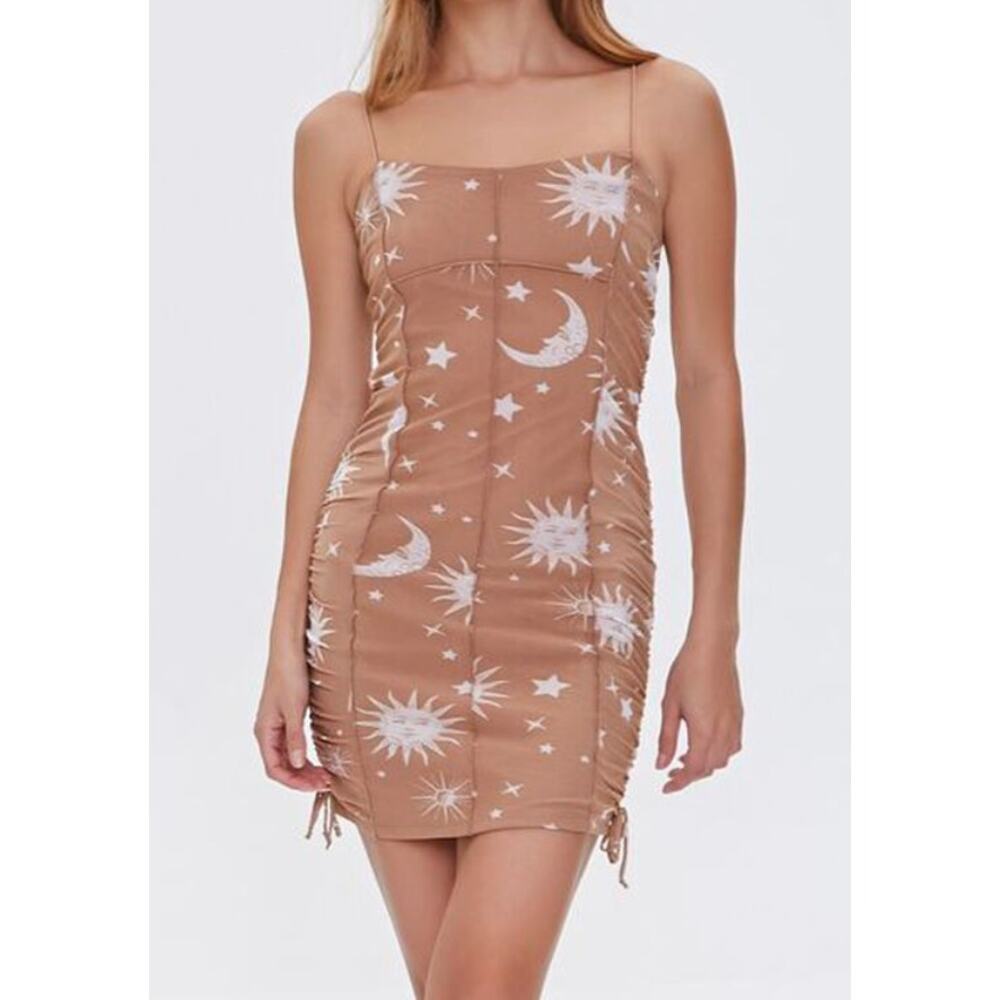 Forever 21 Celestial Print Cami Mini Dress Women's Small - Picture 2 of 10